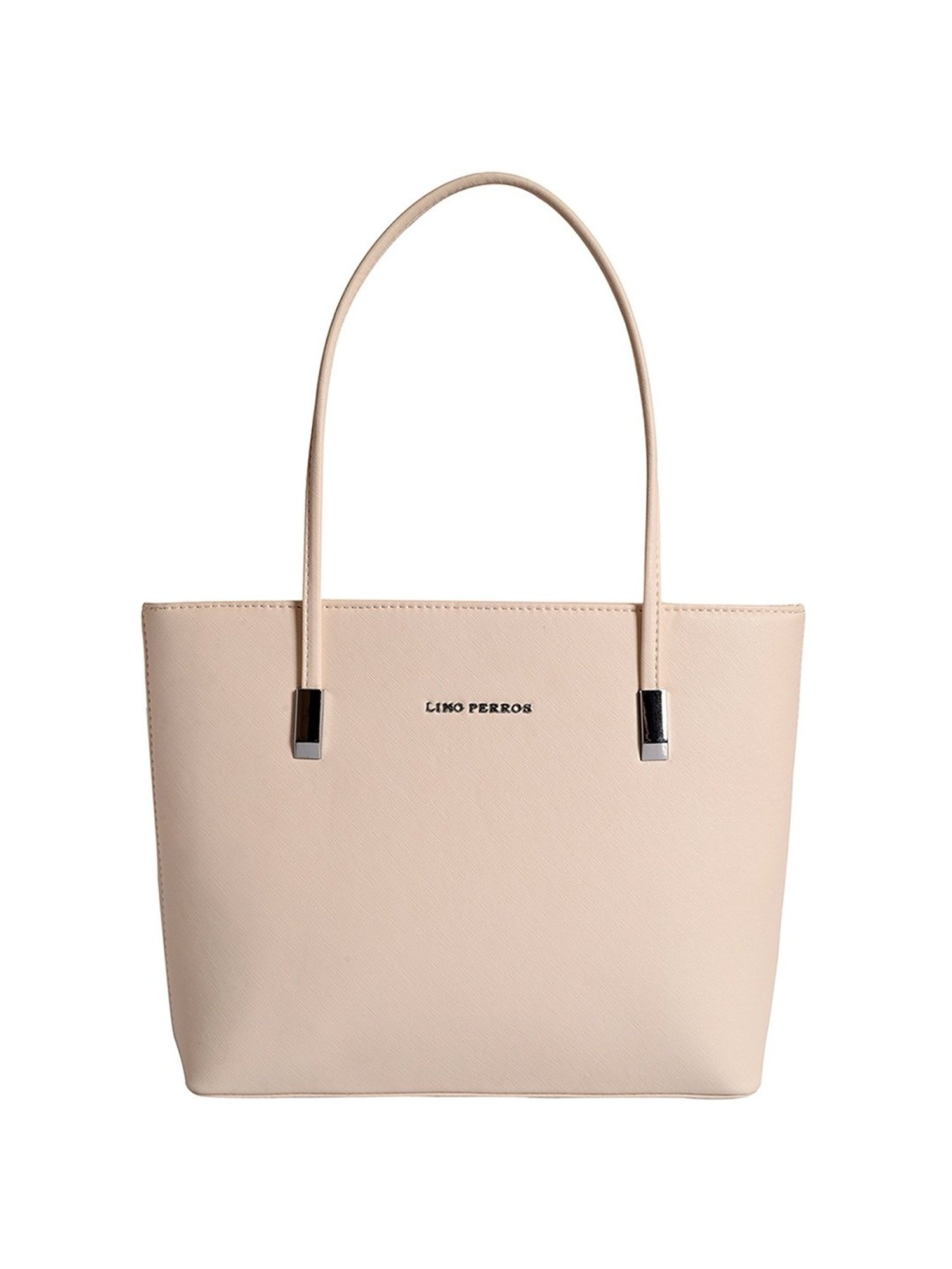 Lino Perros Core Pink Textured Large Shoulder Handbag