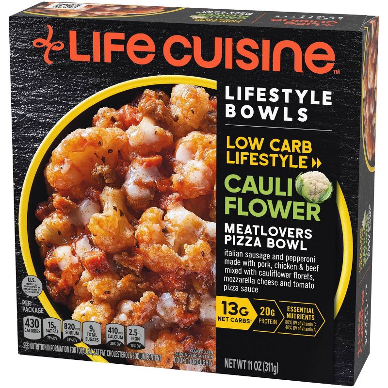 Life Cuisine Meatlovers Cauliflower Pizza Bowl - 11oz