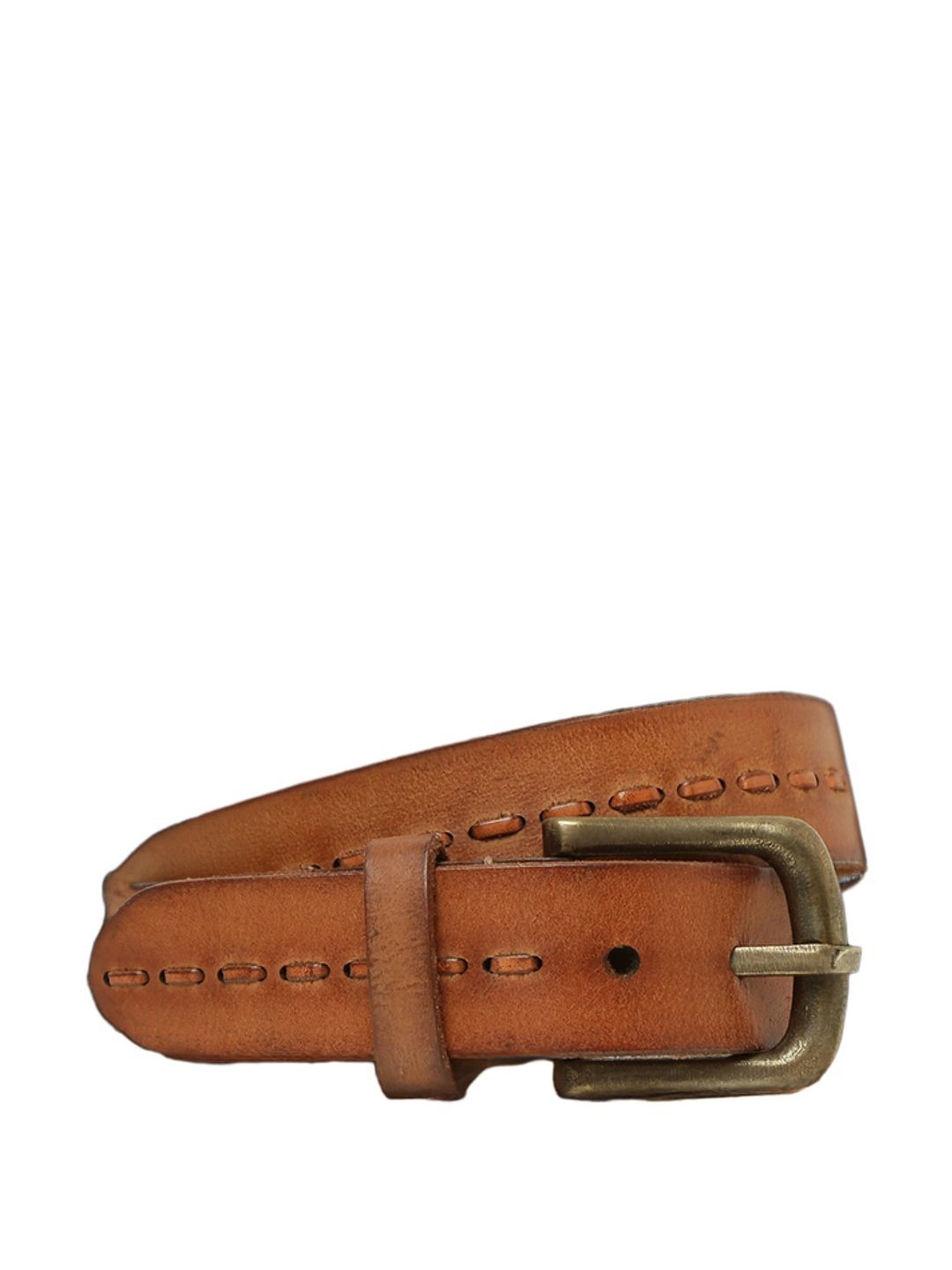 Fossil Julian Black Leather Solid Waist Belt