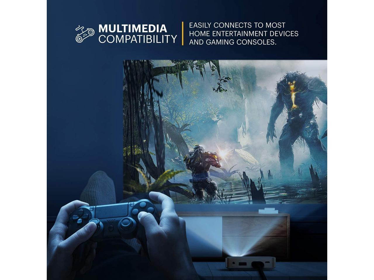 Kodak Ultra Mini Portable Projector - HD 1080p Support LED DLP Rechargeable Pico Projector - 100" Display, Built-in Speaker - HDMI, USB and Micro SD - Compatible with iPhone iPad, Android Phones