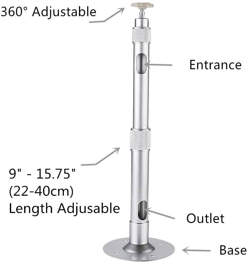 V LED Warehouse Universal Extendable Video Projector Ceiling/Wall Mount Bracket with Adjustable Height
