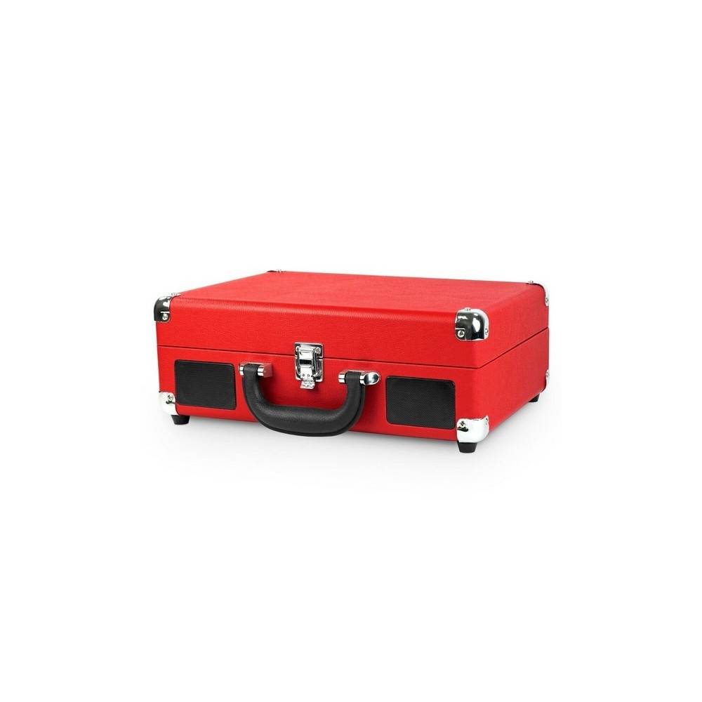 Bluetooth Suitcase Turntable in Red
