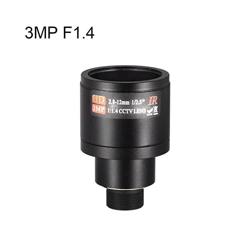 2812mm 3MP F14 FPV CCTV Lens Wide Angle for CCD Camera