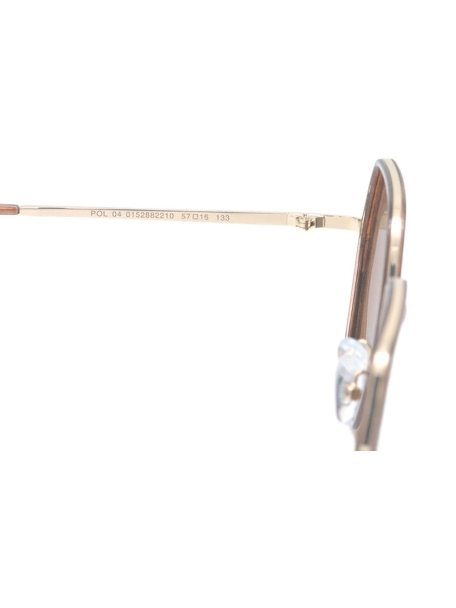 Polaroid Brown Geometric Polarised and UV Protected Lens Sunglasses for Women