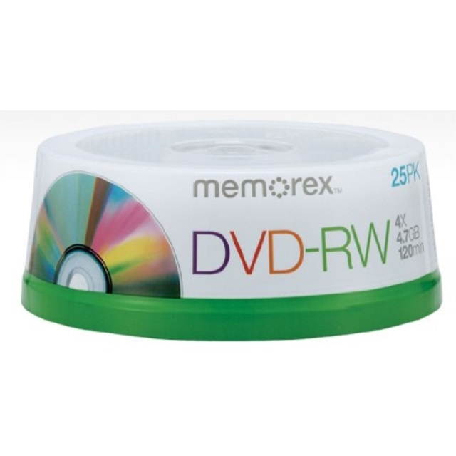 Memorex 4x DVD+RW 25 Pack Spindle