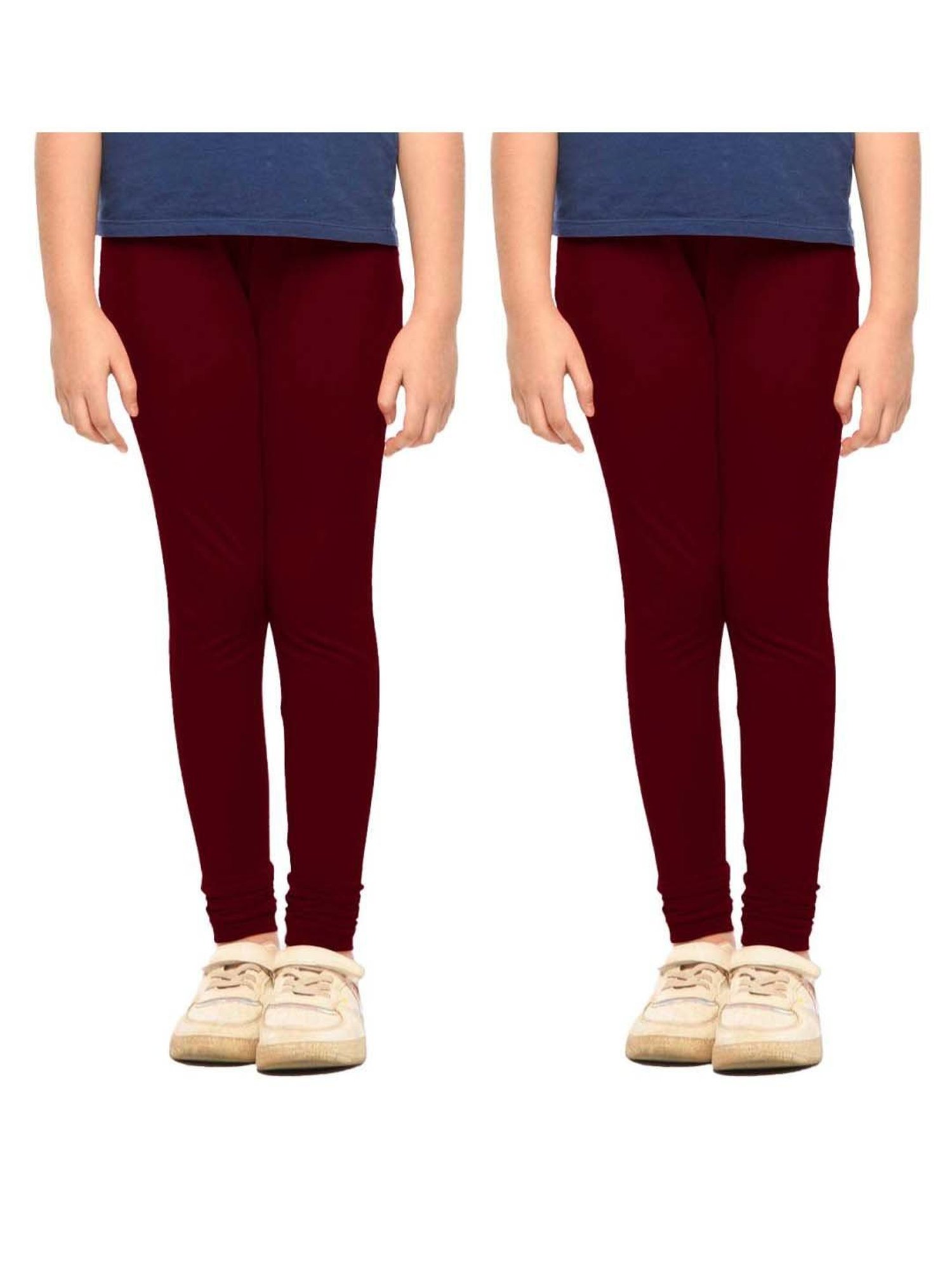 Pantaloons Junior Pink Cotton Embellished Leggings