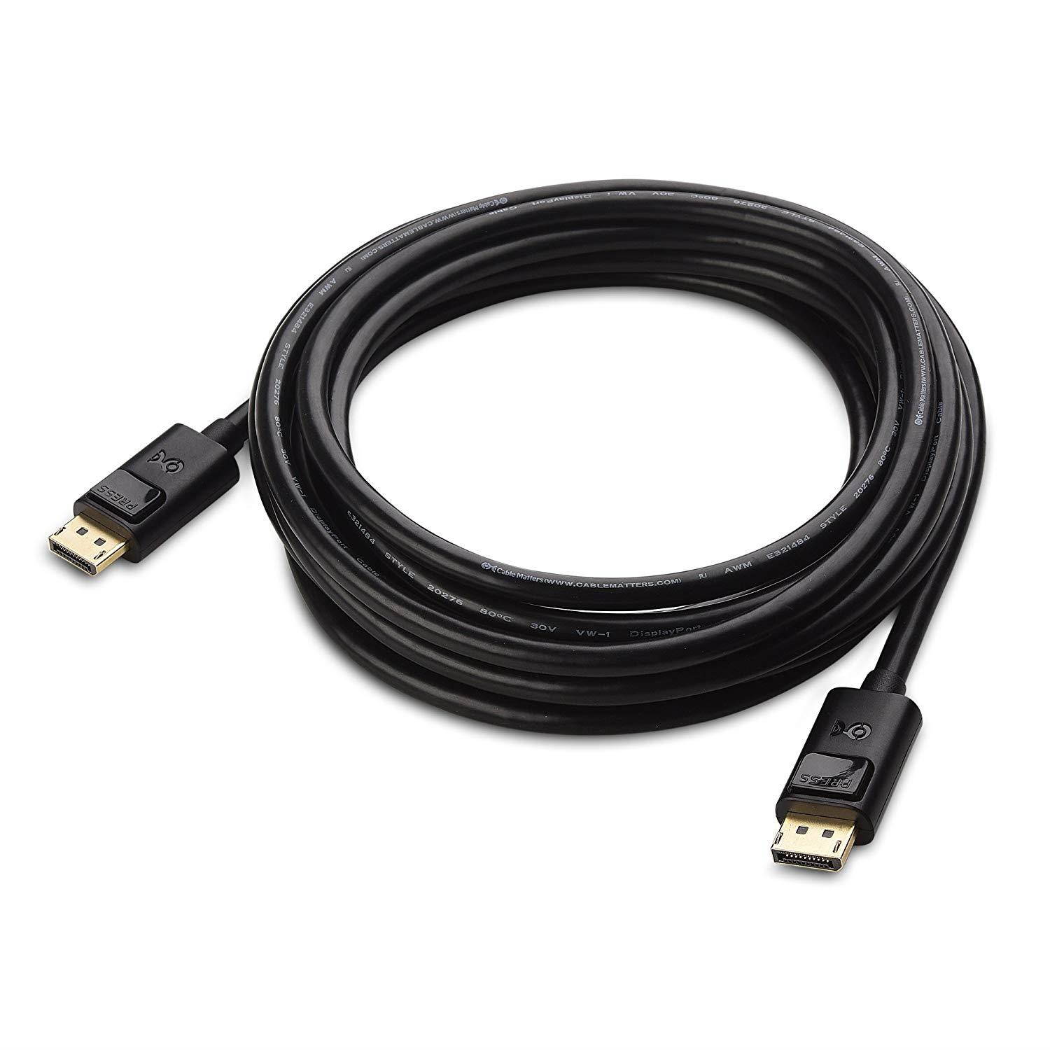 Cable Matters DisplayPort to DisplayPort Cable (DP to DP Cable) 15 Feet - 4K Resolution Ready