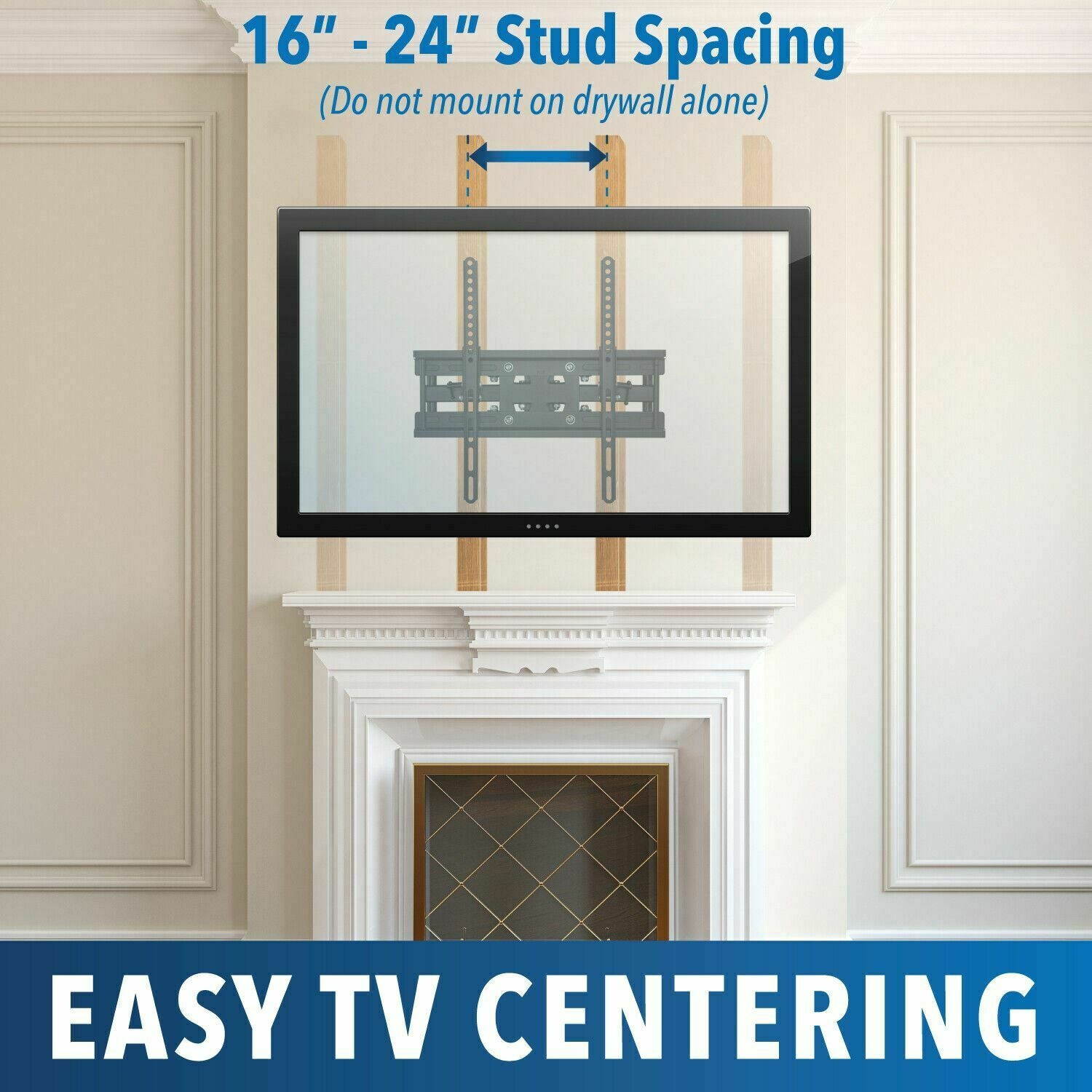 Full Motion TV Wall Mount | Corner Bracket | Fits 32-50 Inch TVs