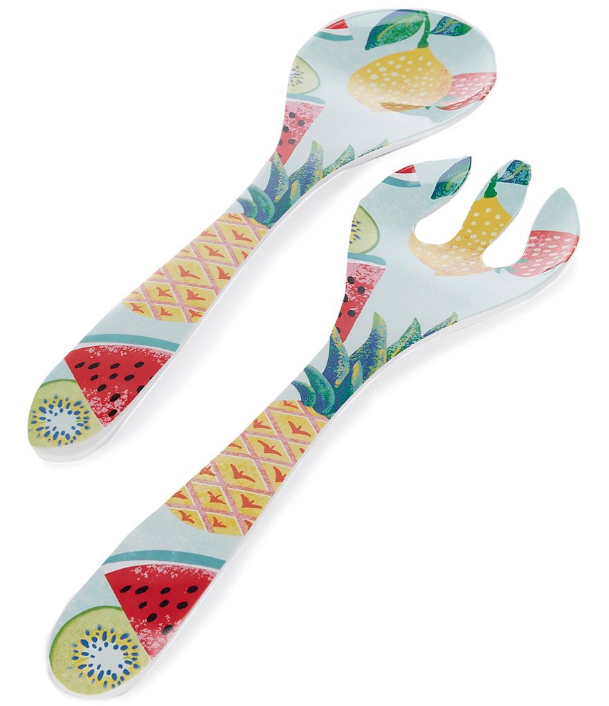 Southern Living Melamine Greek Key Salad Server, Set of 2
