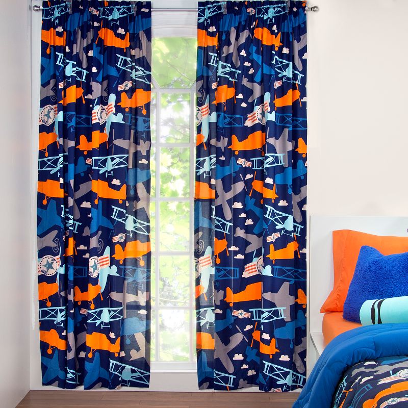 Red Solid 84" Rod Pocket Single Curtain Panel - Leaning Linens