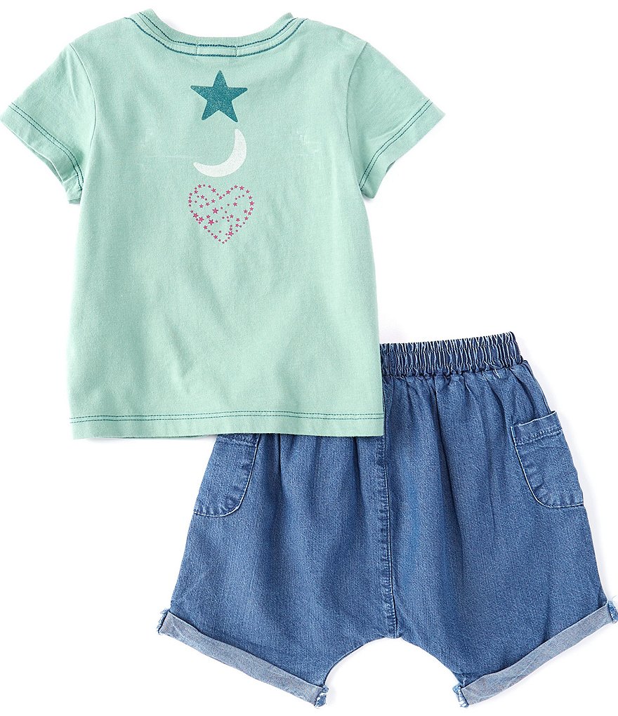 Peek Baby Boys 3-24 Months Short-Sleeve Graphic Tee & Knit Cargo Shorts Set