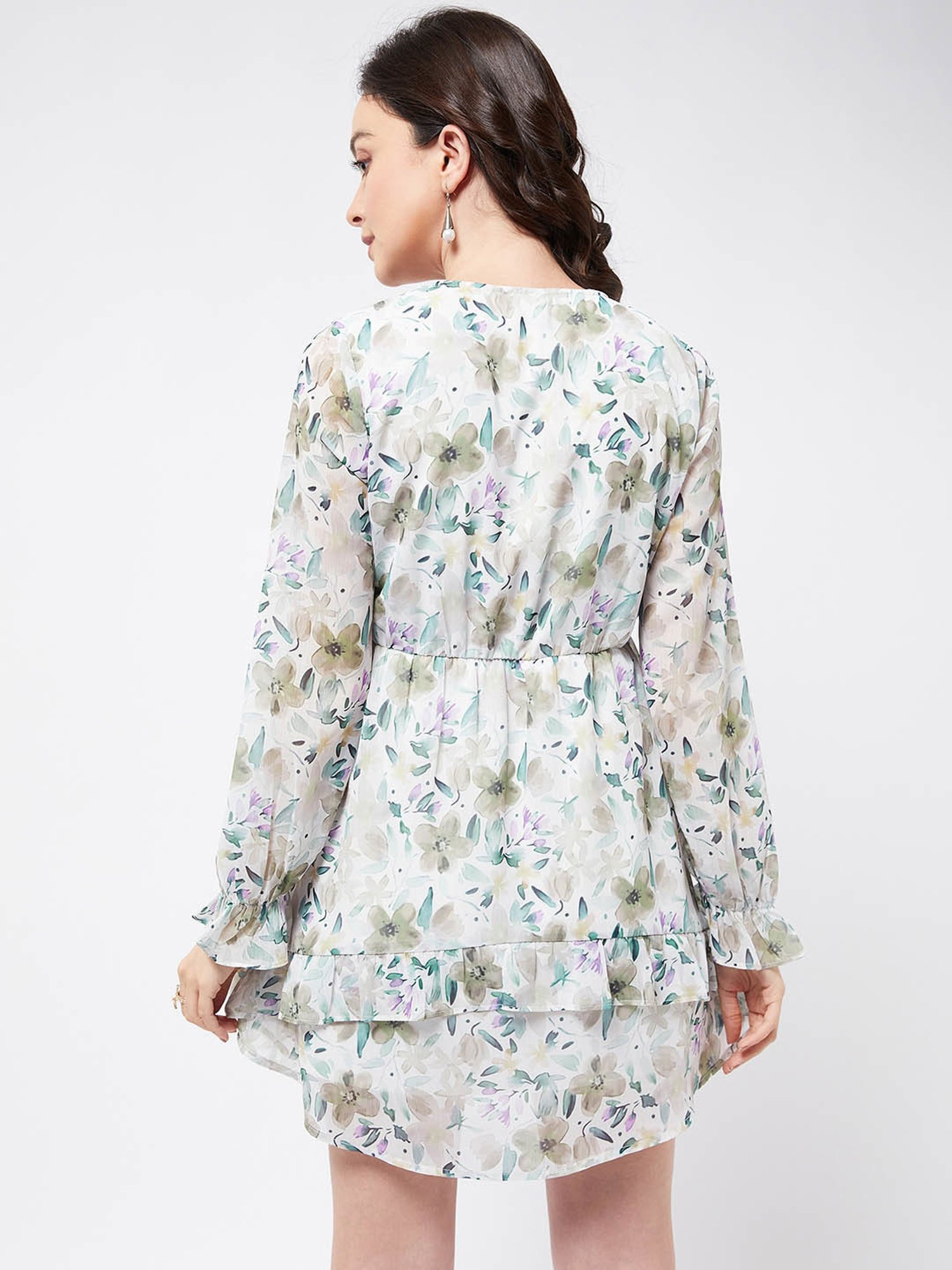 Magre Multicolor Floral A Line Dress