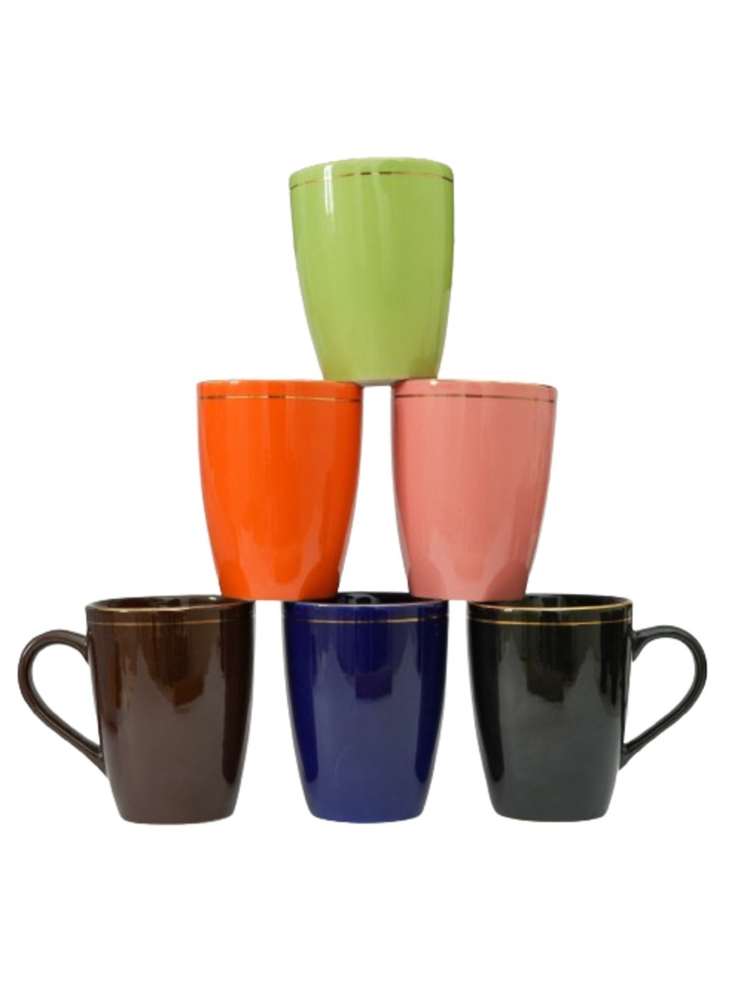 Femora India Peach Ceramic Coffee Mug - Set of 2