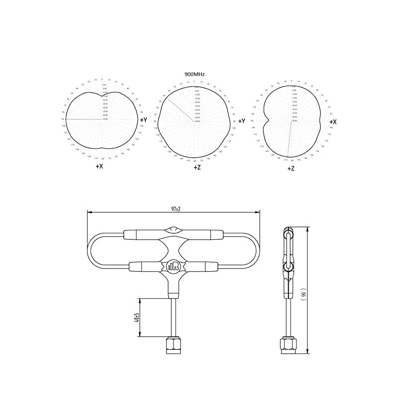 900MHz Super 8 Antenna for R9M and R9M Lite Module