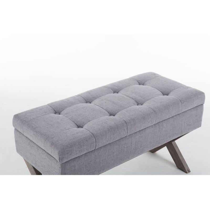 Angelina Storage Bench Gray - Boraam