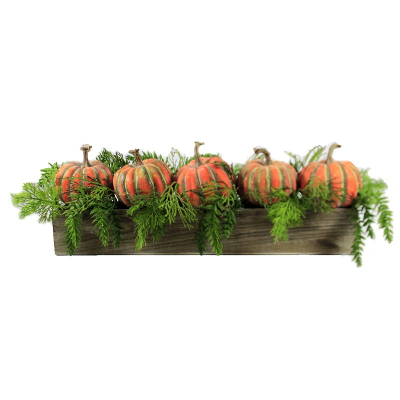 Home Decor 7.0" Window Box Pumpkin Box Lg Fall Thanksgiving  -  Decorative Figurines