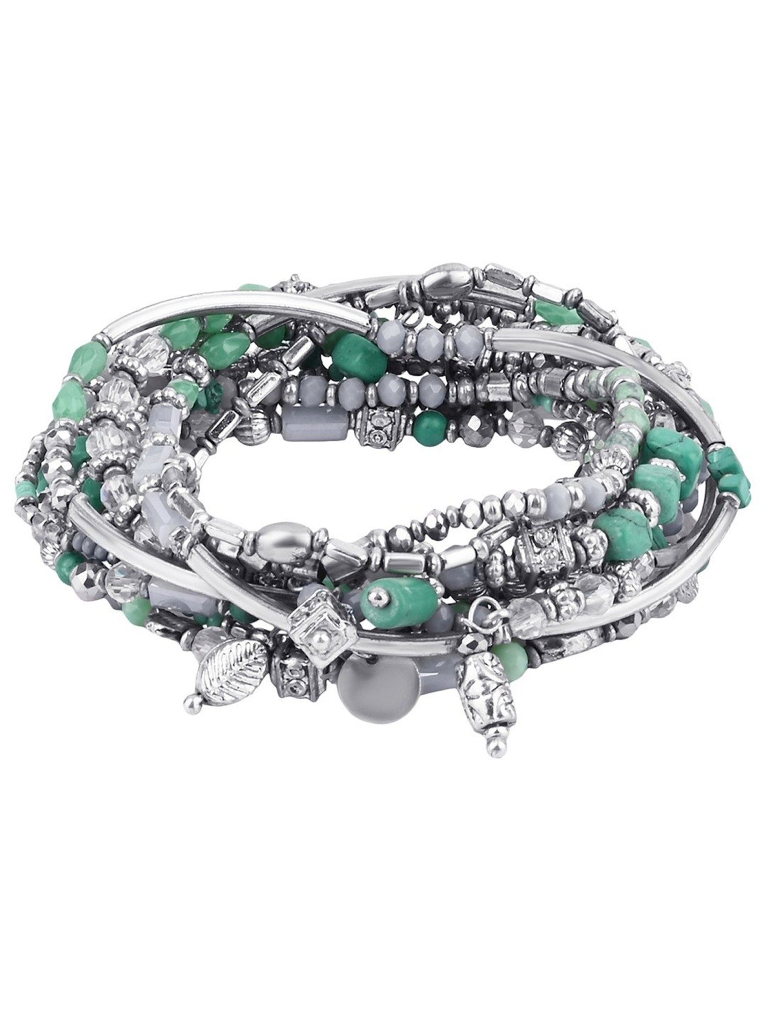 Accessorize London Women's Turquoise Stretch Bracelets Multipack