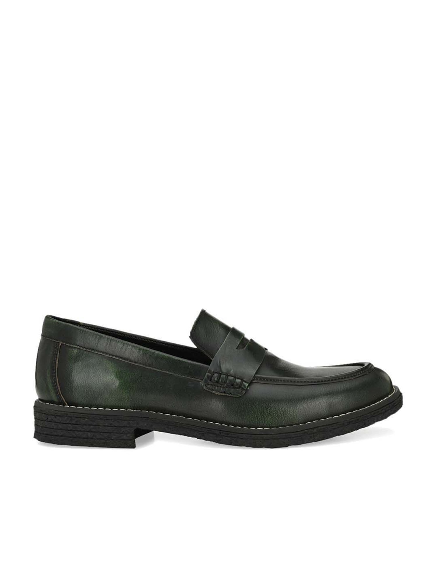 Carlo Romano Men's Green Casual Loafers