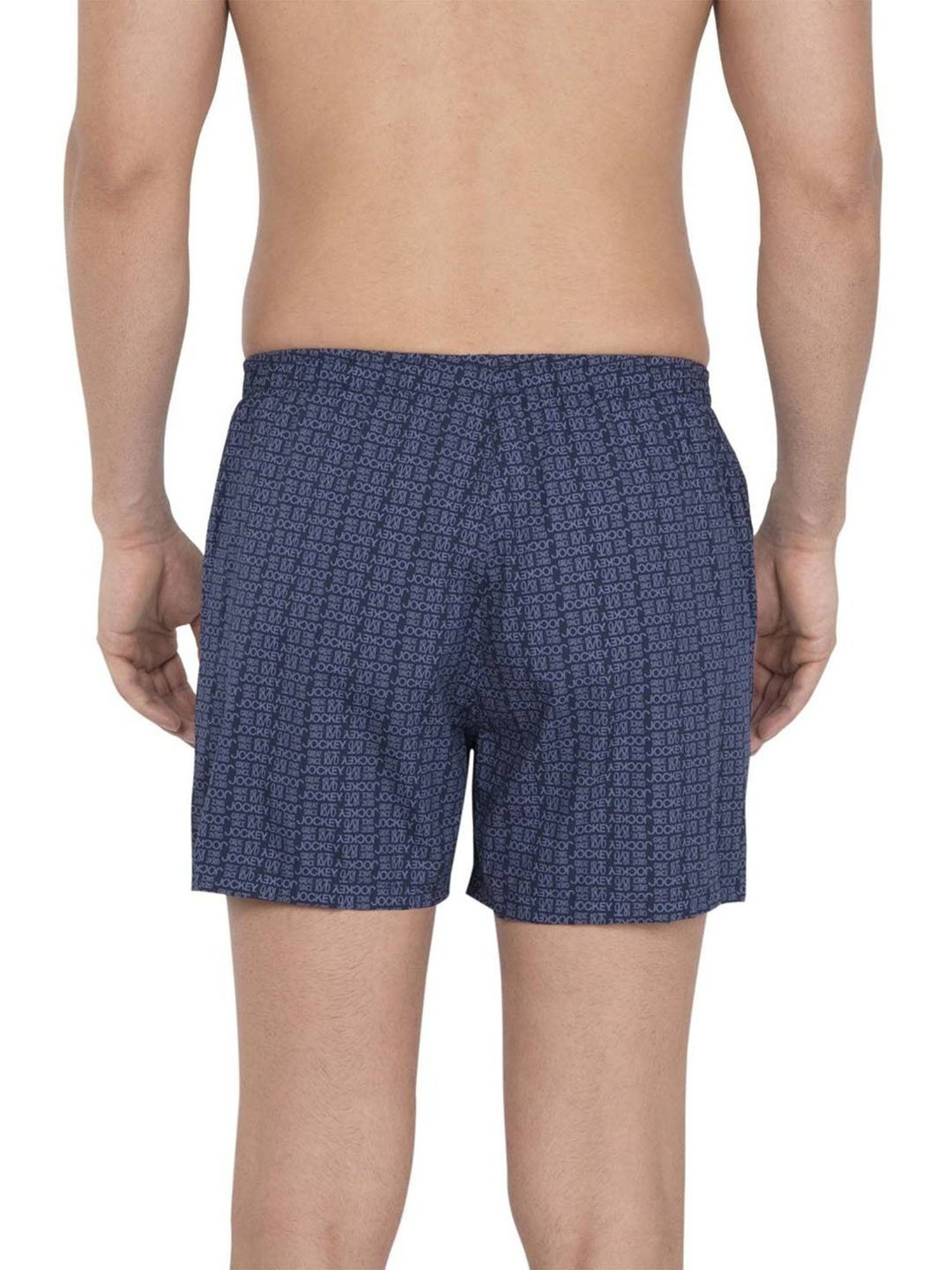 Jockey 8222 Navy Boxers with Ultrasoft & Durable Inner Waistband - Pack of 2 (Prints May Vary)