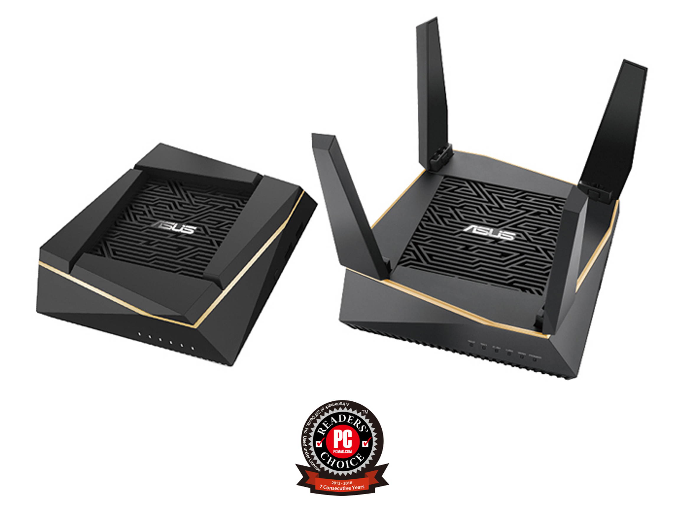 ASUS (RT-AX92U 2 Pack) Performance Mesh Tri-Band AX6100 WiFi Routers - Whole Home WiFi Mesh with 802.11AX (WiFi 6) AX Technology includes 4 LAN 1 USB 3.1 1 USB 2.0