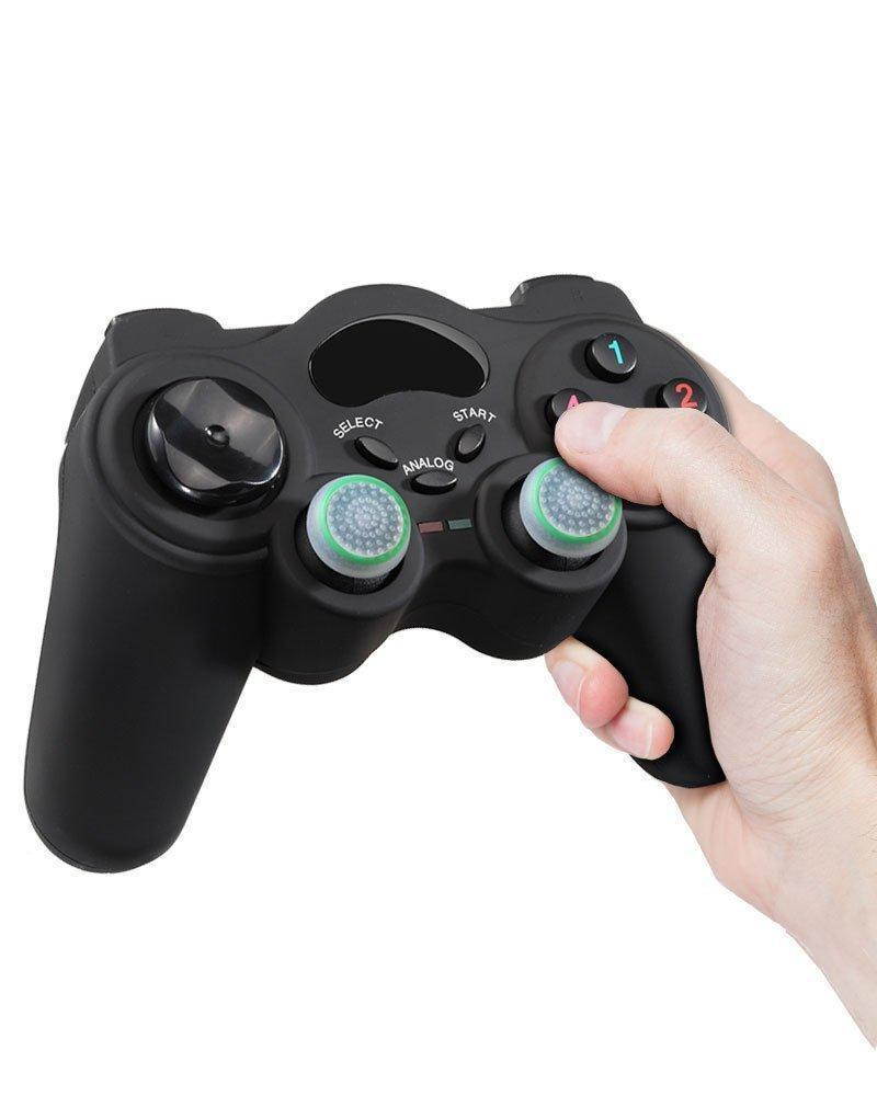 fosmon [set of 8] analog stick joystick controller performance thumb grips for ps4 | ps3 | xbox one, one x, one s, 360 | wii u