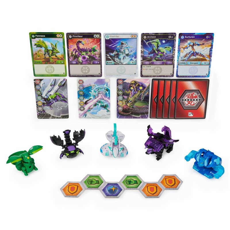 Bakugan Geogan Brawler Pack - Exclusive Arcleon and Surturan Geogan and 3 Bakugan