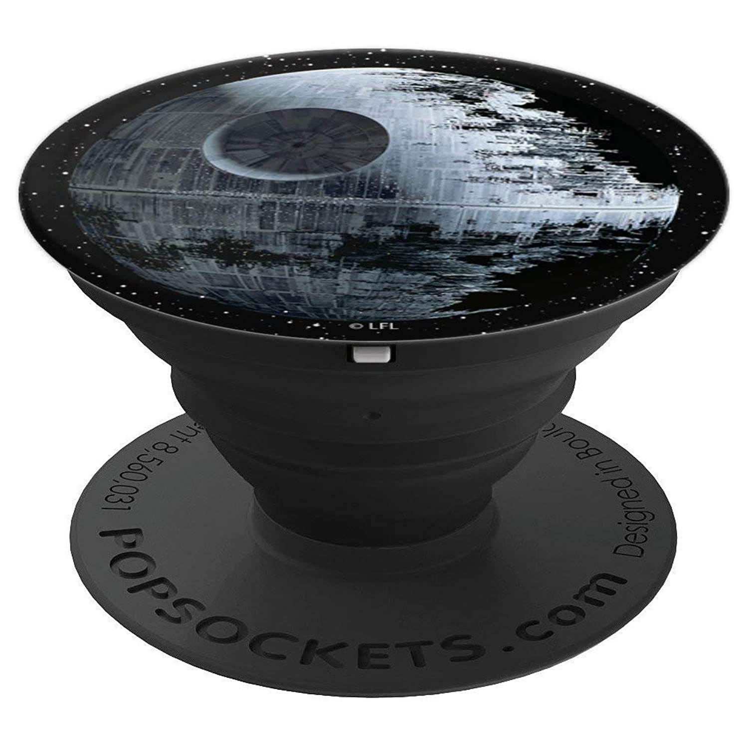 Star Wars Death Star Up Close In The Sky PopSockets Grip and Stand for Phones and Tablets