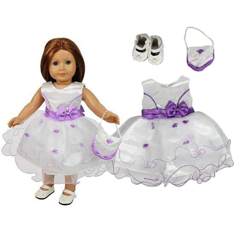 Dress Along Dolly Flower Girl Outfit for American Girl Doll