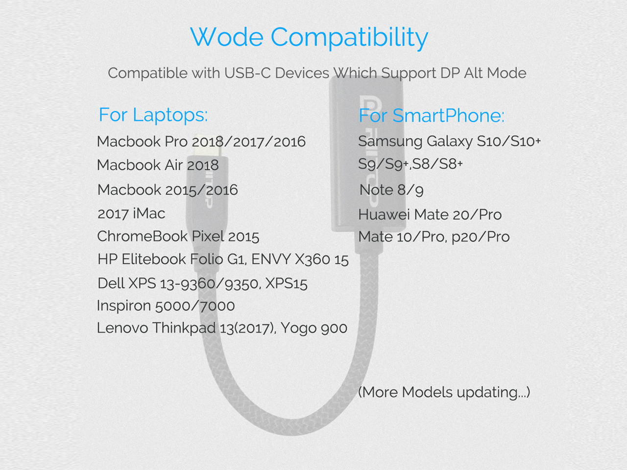USB C to DisplayPort Adapter 4K@60Hz, USB Type C to Display Port Female, Compatible with MacBook Pro 2019 2018,iPad Pro, Surface Book, Dell XPS, Samsung Galaxy S10 Note 10 9 More