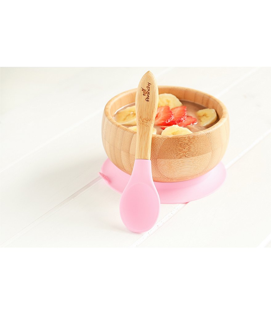 Avanchy Bamboo Suction Baby Feeding Bowl & Spoon