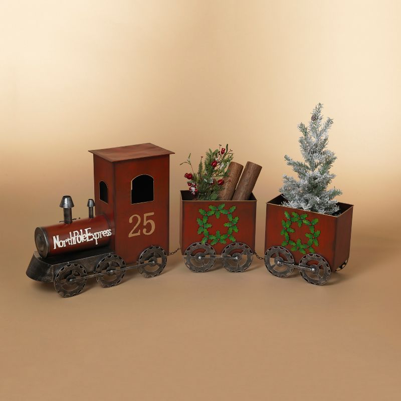 Gerson International 65.25-Inch Long North Pole Express Metal Train