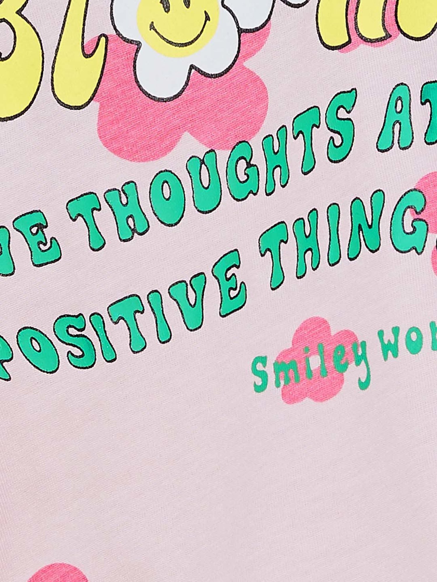 SmileyWorld Pink Cotton Printed T-Shirt