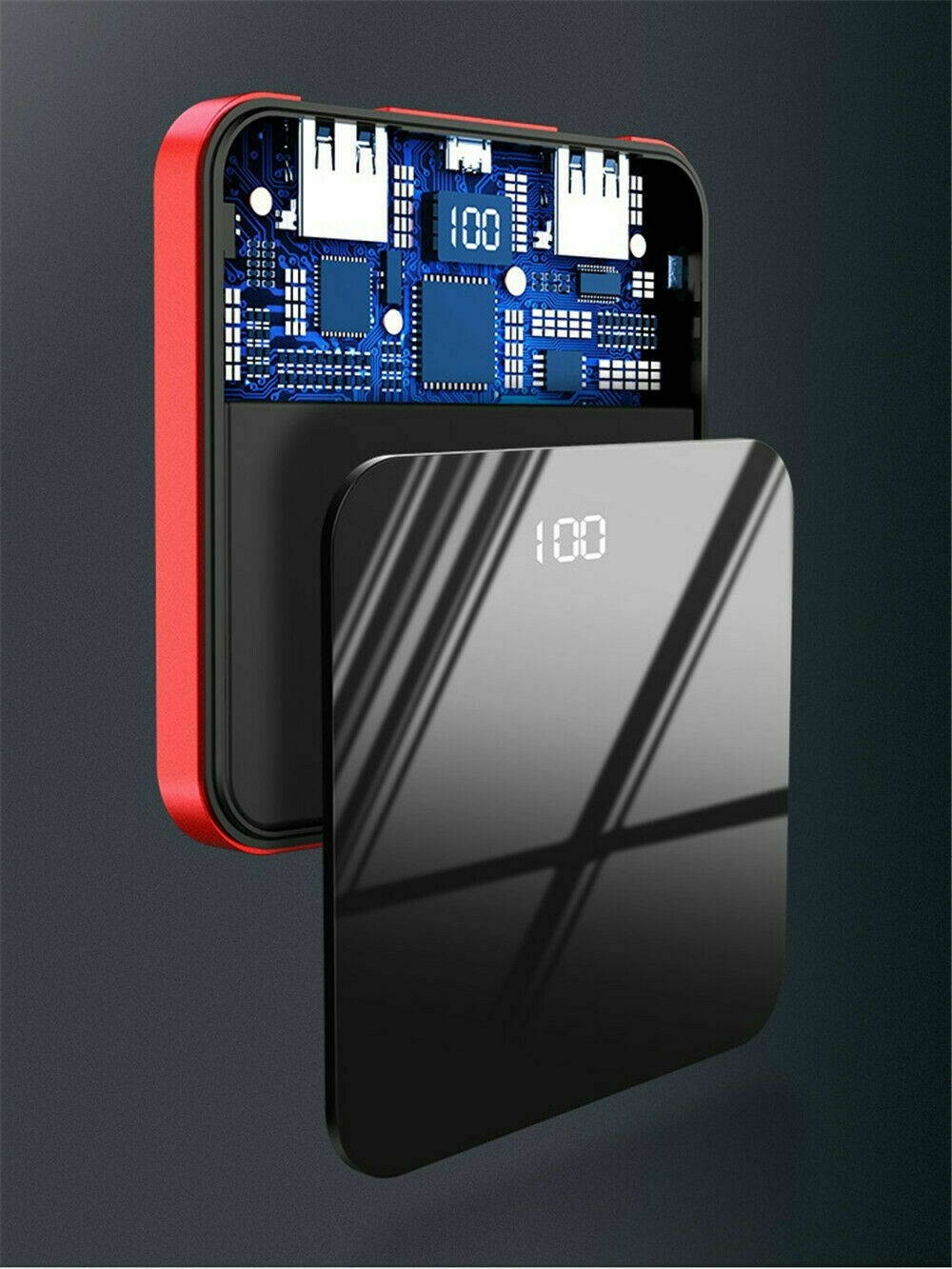 500000mAh UltraThin Dual USB Portable Power Bank External Battery Backup Charger