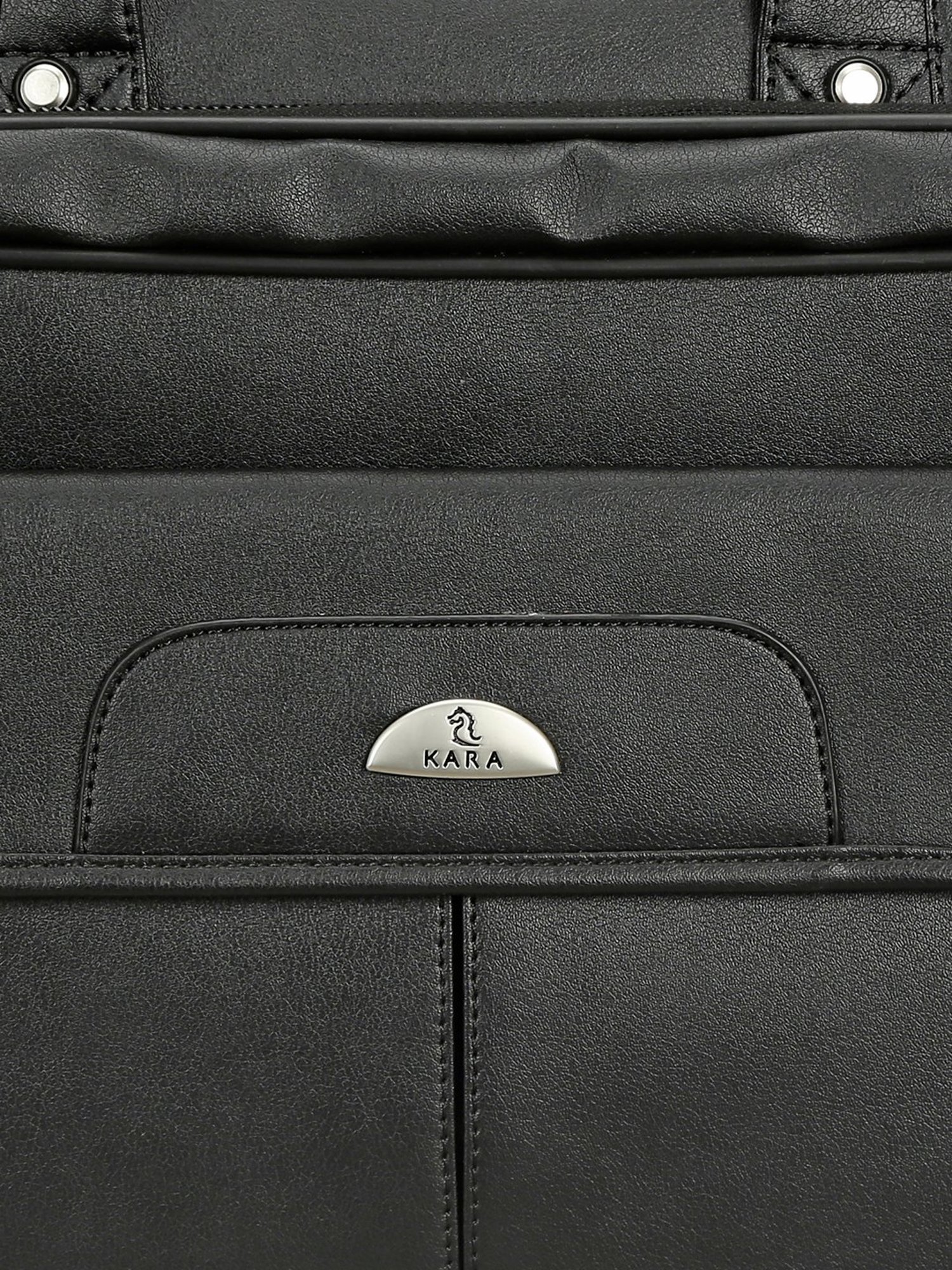 Kara Black Large Laptop Messenger Bag