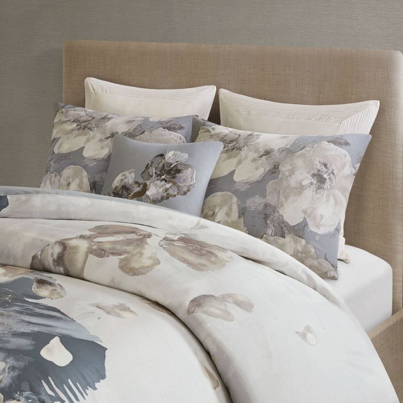 18"x18" Casa Nouveau Square Throw Pillow Gray - N Natori