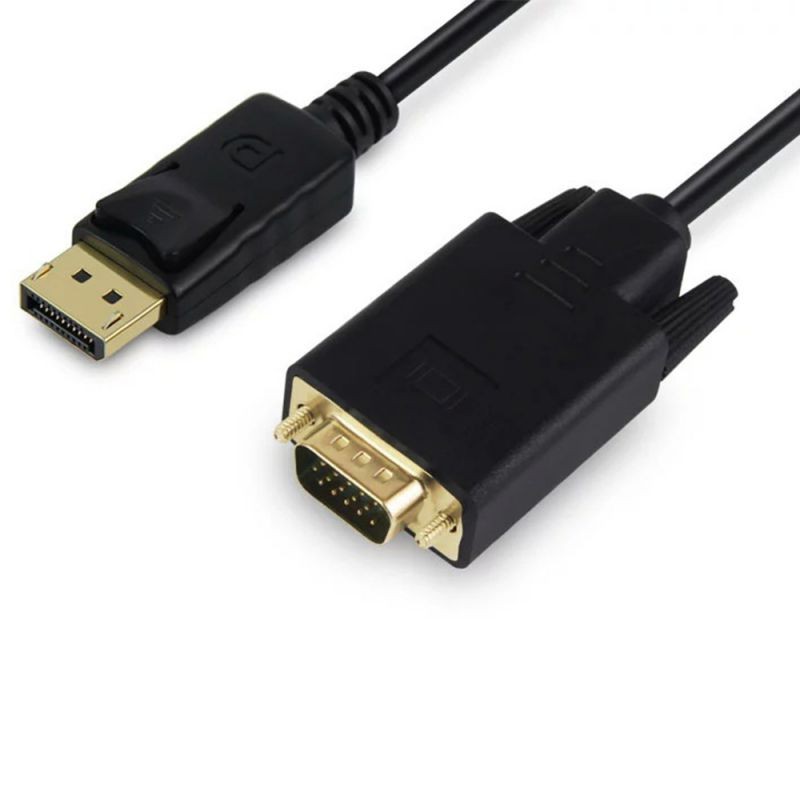 DisplayPort to VGA Adapter,  DP DisplayPort to VGA 6 Feet Cable Male to Male Compatible for Lenovo, Dell, HP, ASUS