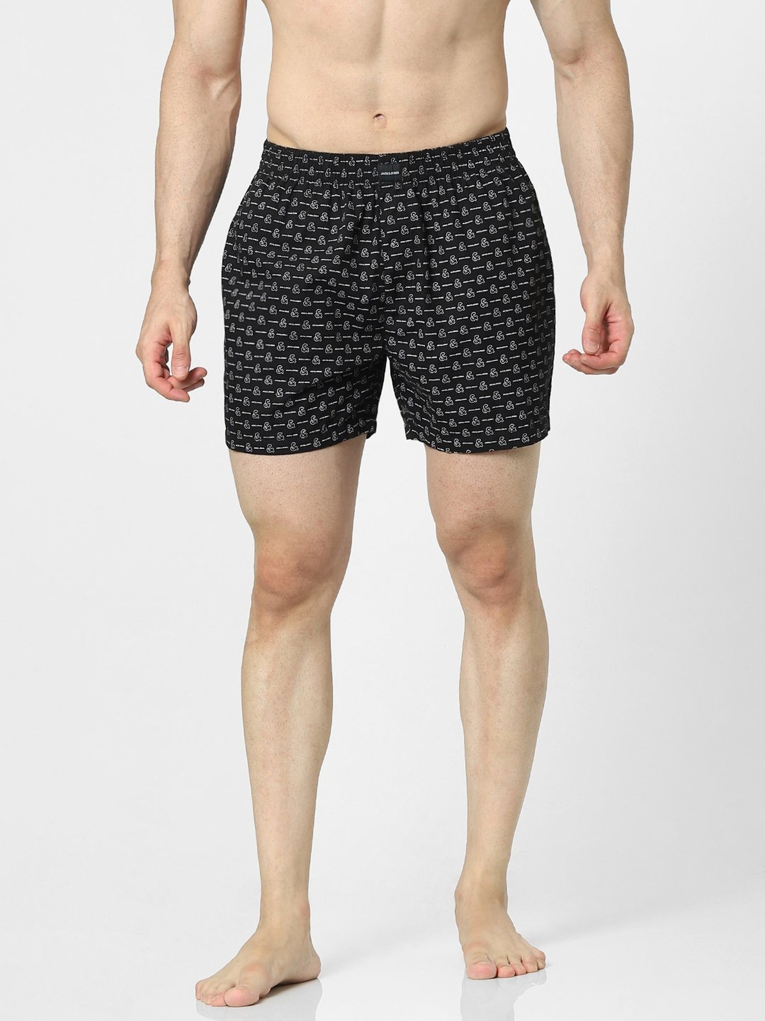 Jack & Jones Black Printed Boxers