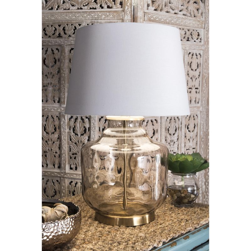 nuLOOM Wellington Glass 26" Table Lamp Lighting - Gold 26" H x 17" W x 17" D