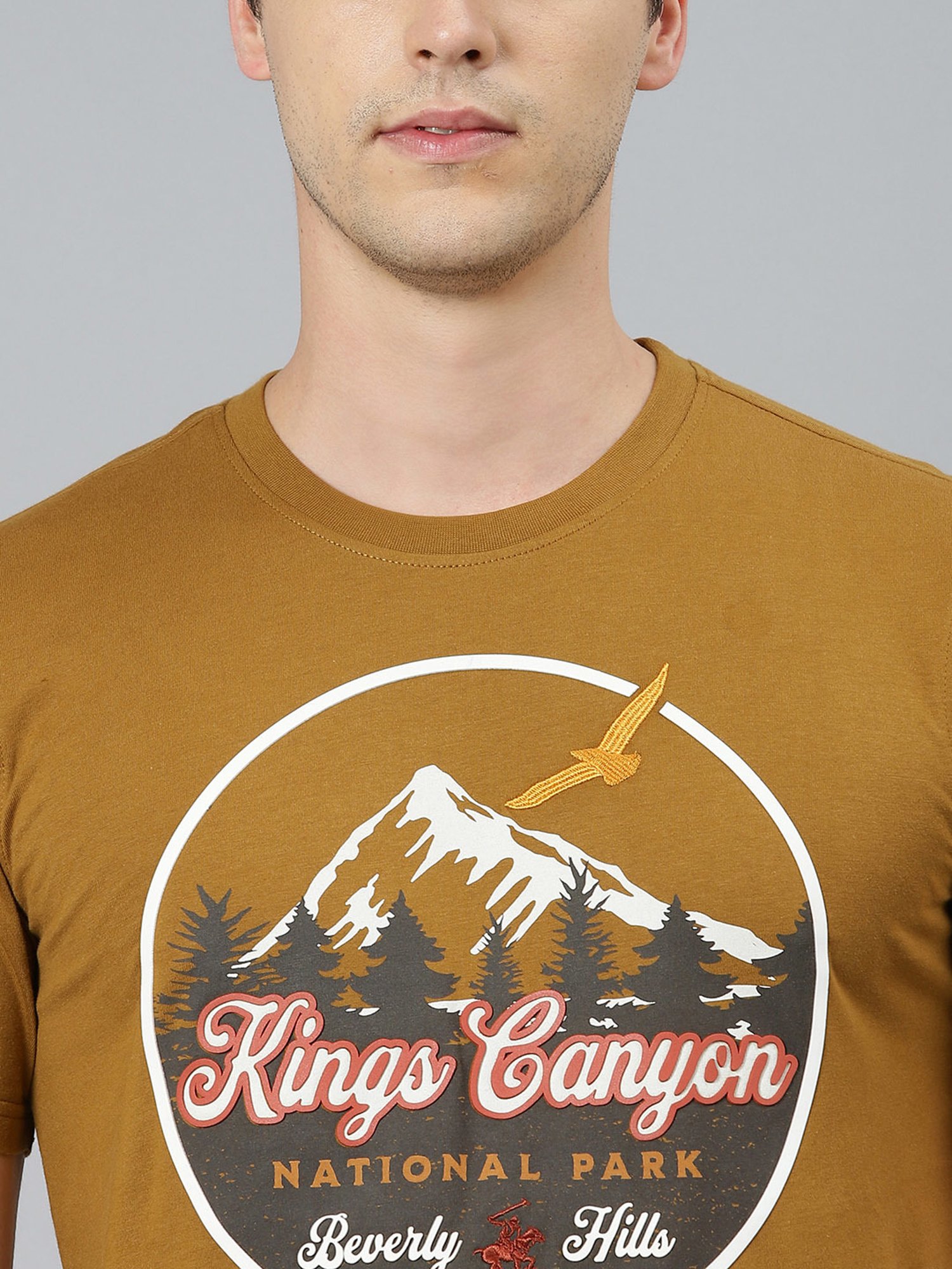 Beverly Hills Polo Club Brown Crew T-Shirt