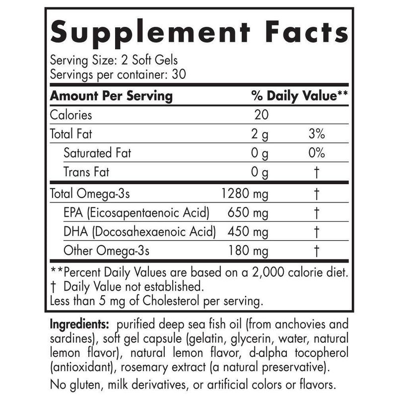 Nordic Naturals Ultimate Omega Softgels Dietary Supplement - 60ct