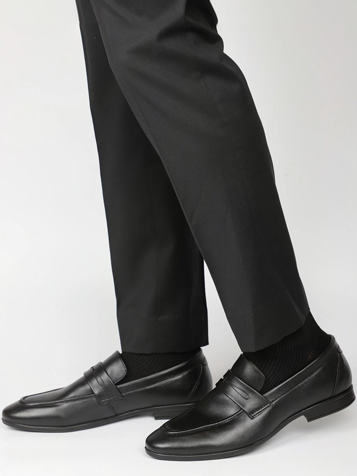 Privo by Inc.5 Men's Black Formal Loafers