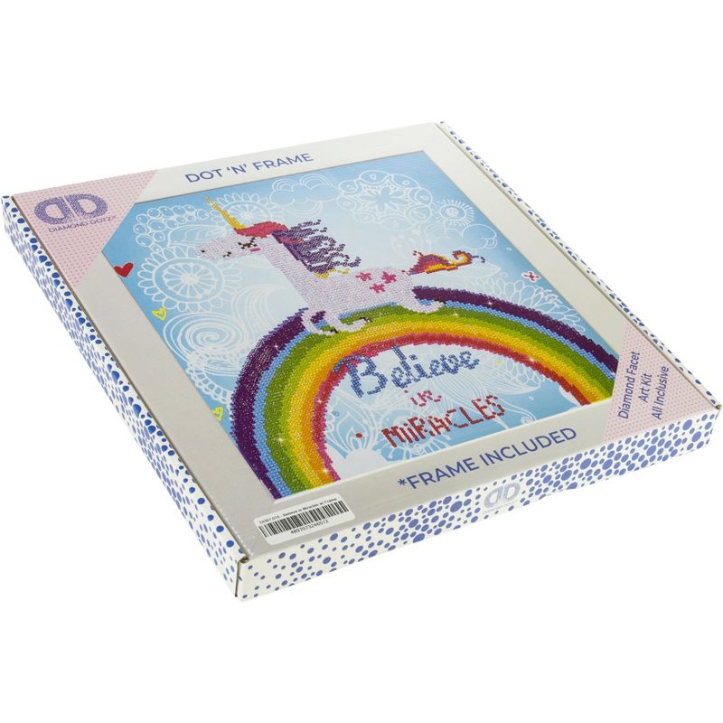 Diamond Dotz Diamond Embroidery Facet Art Kit 13.8"X13.8"-Believe In Miracles W/Frame