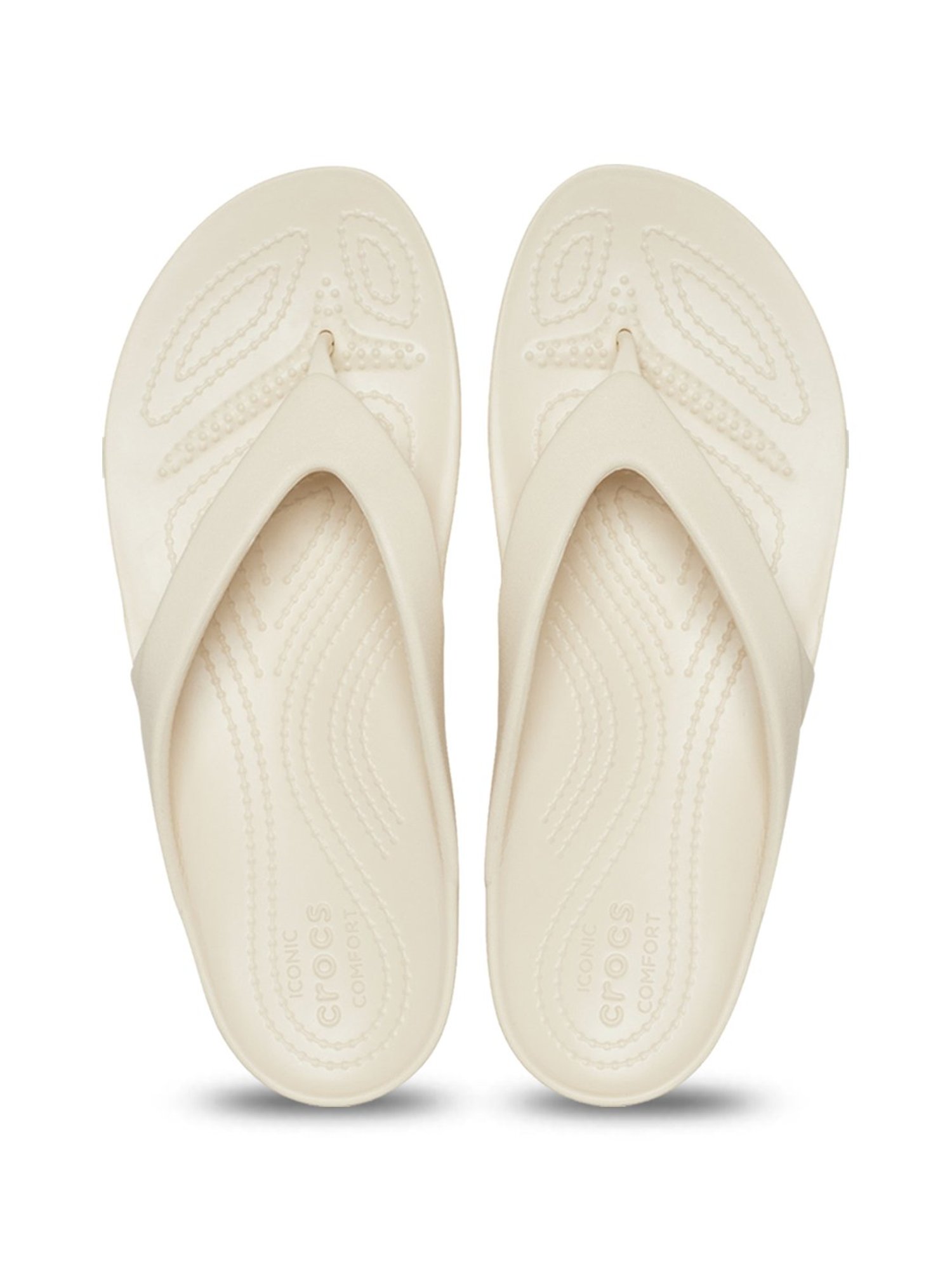 Crocs Women's Kadee Off White Flip Flops