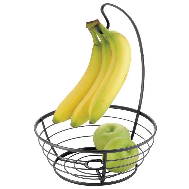 Spectrum Bloom Arched 2-Tier Steel Fruit Server - Satin Nickel