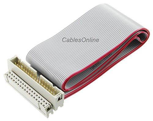 CablesOnline, 24 inch 34-Pin IDC 2.54mm-Pitch (2x17) 34-wire M/F Flat Ribbon Extension Cable, FF-004