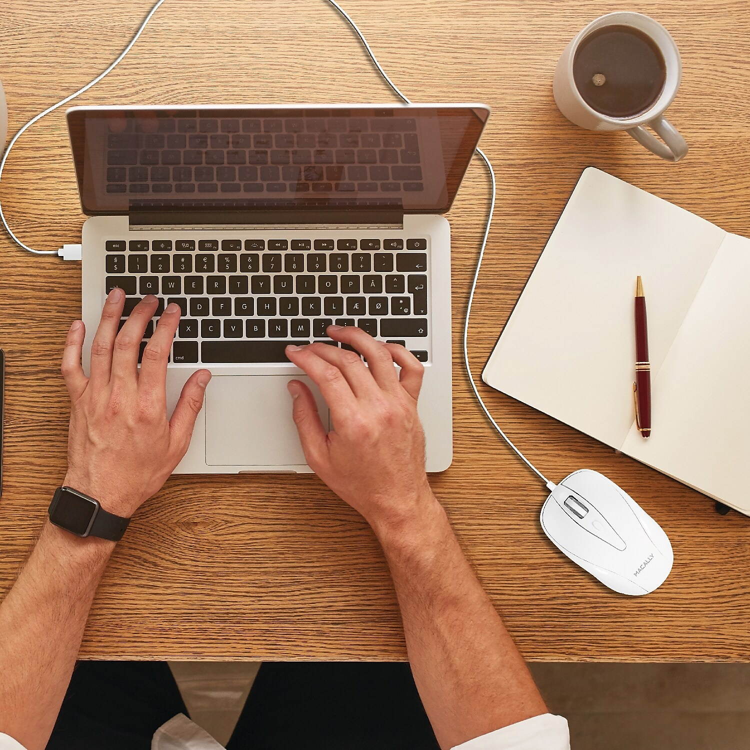 MACALLY TURBO 3 Button Optical USB Mouse