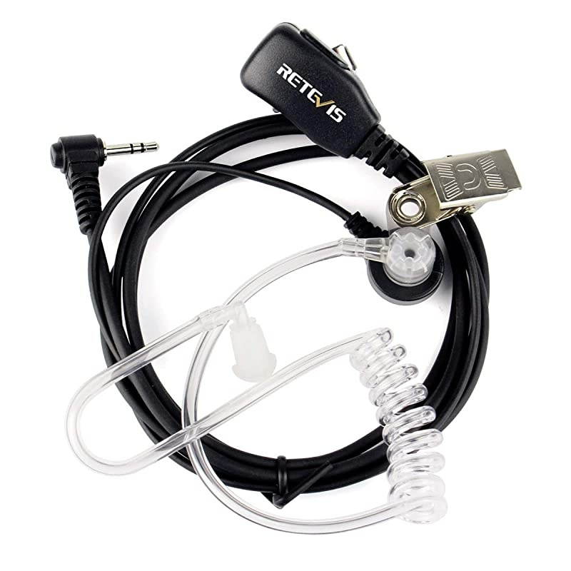 RT45 1 Pin 25mm Walkie Talkie Earpiece with Mic Covert Air Tube Headset for Motorola T6300 T280 SX700  RT45 2 Way Radios 10 Pack