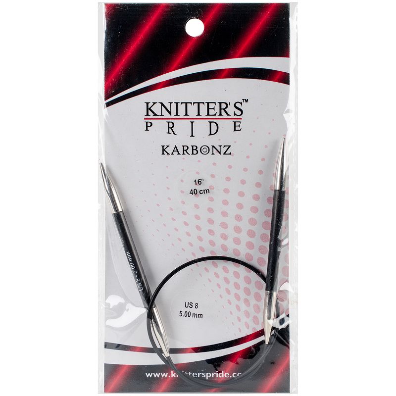 Knitter's Pride-Karbonz Fixed Circular Needles 16"-Size 8/5mm