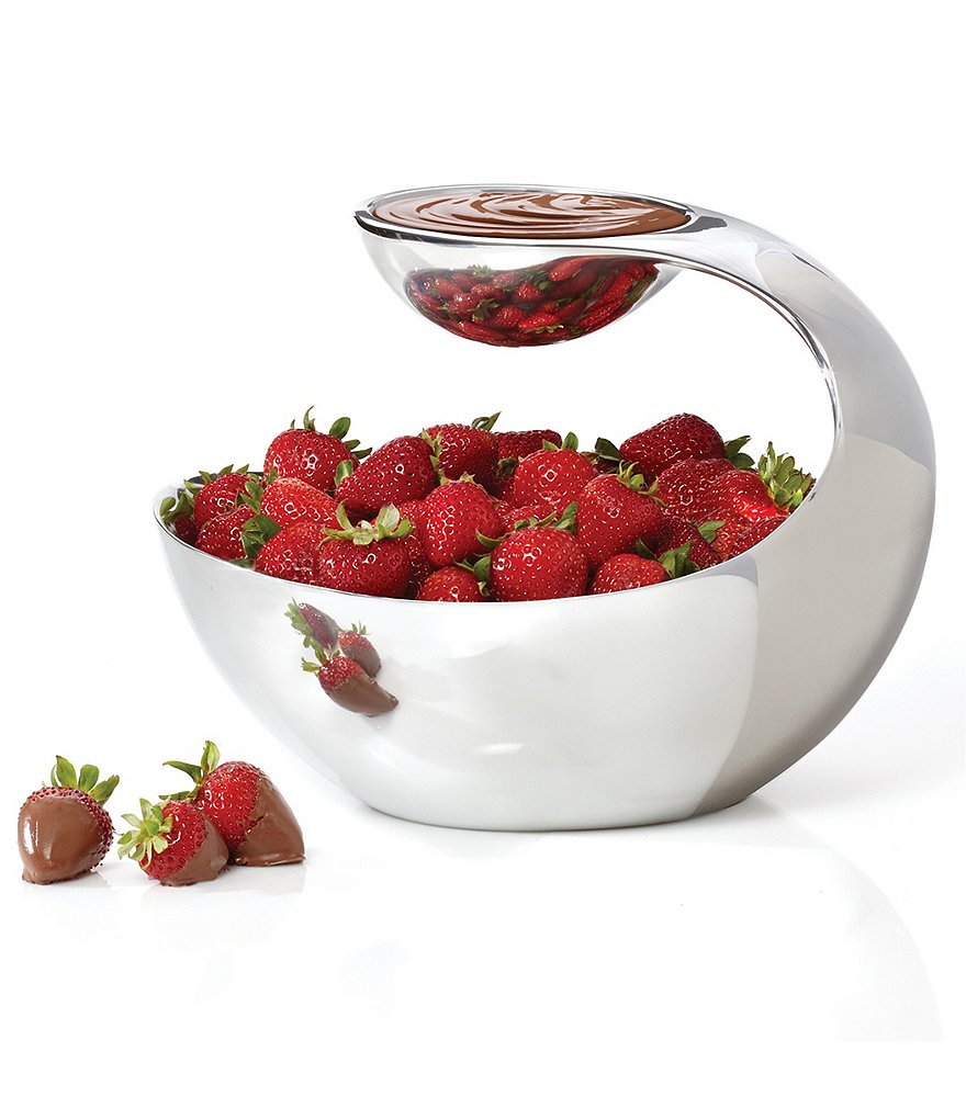 Nambe Scoop Chip and Dip Server