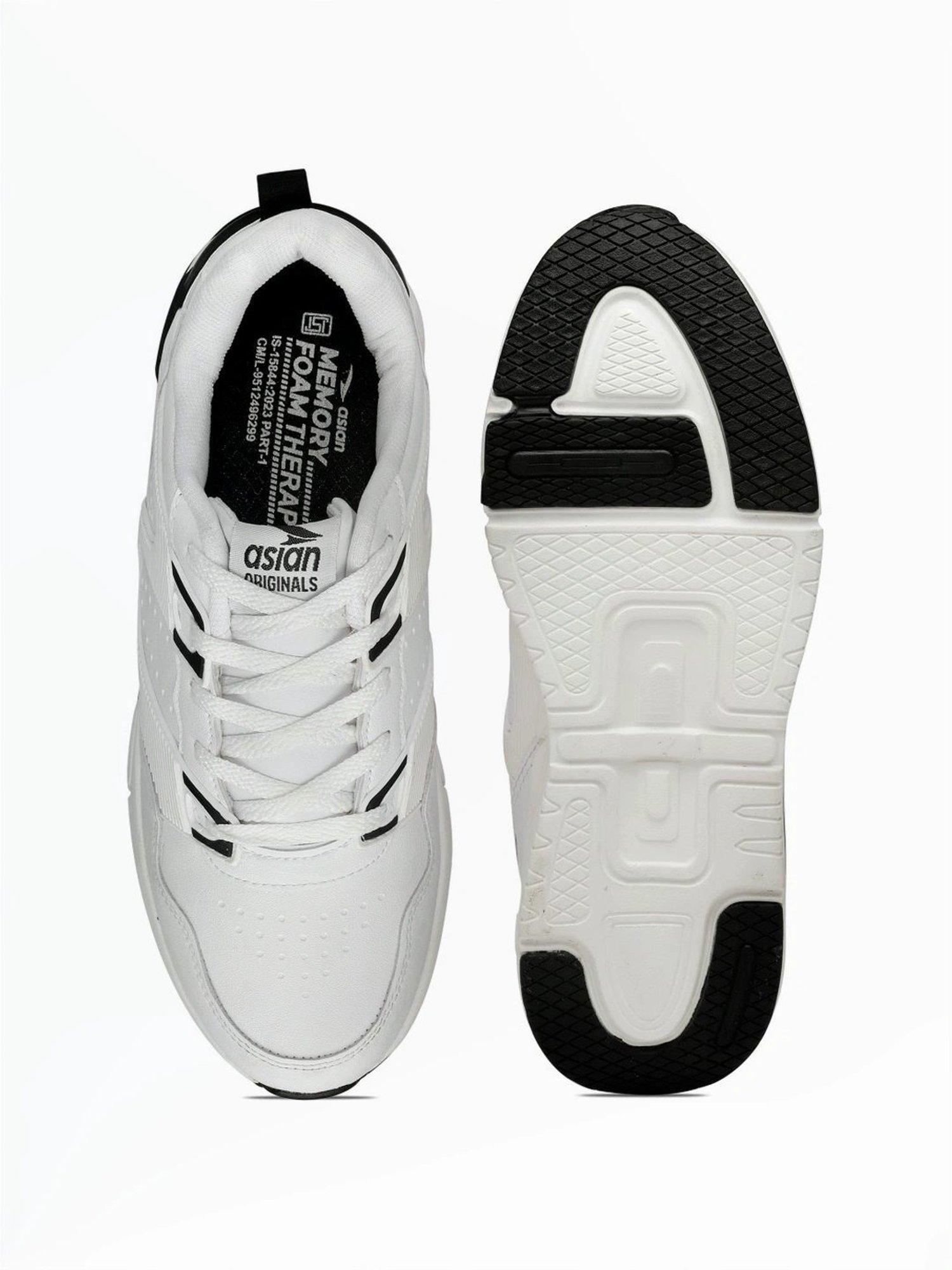 Asian Men's White Casual Sneakers